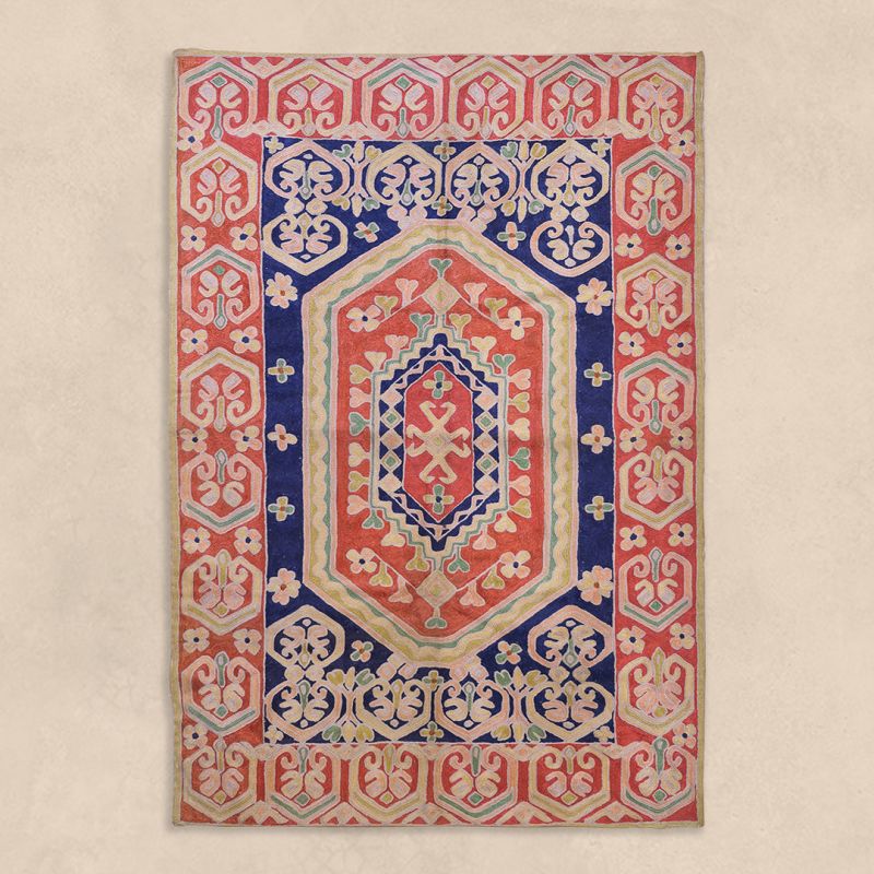 Unisex Kashmir Silk Embroidered Rugs  , en coton doux pour 