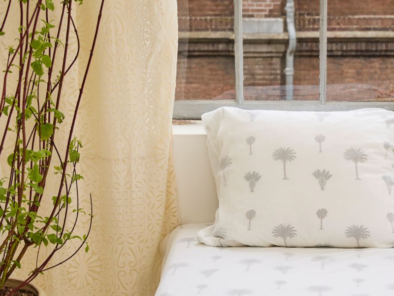 Unisex Laken - Palm - The Cotton Cashmere Collectie  , gemaakt van zacht katoen voor 