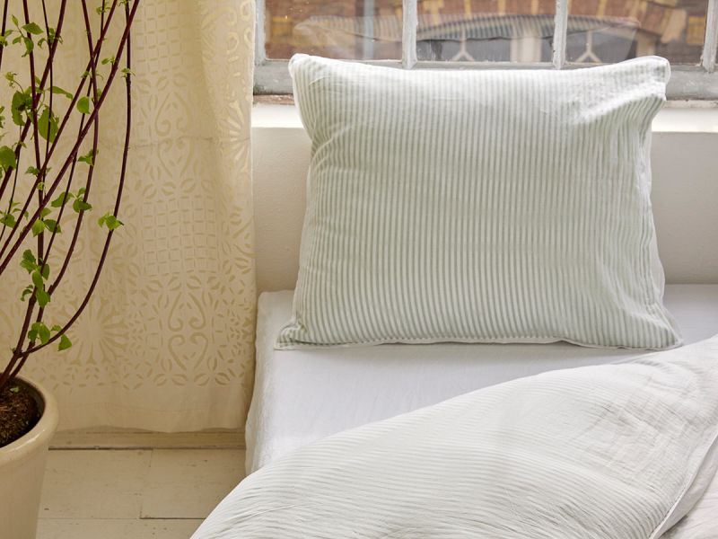 Unisex Bettwasche Set - Grüne Streifen - Die Cotton-Cashmere-Kollektion  , aus weicher Baumwolle für 