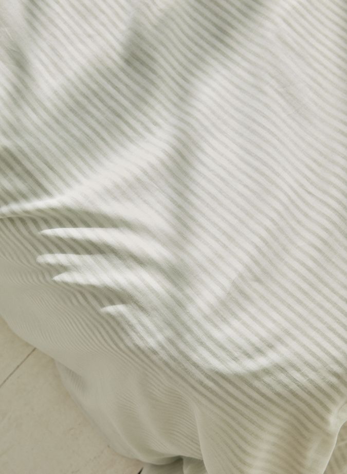 Unisex Drap - Rayures Vertes - La Collection Coton Cachemire  , en coton doux pour 