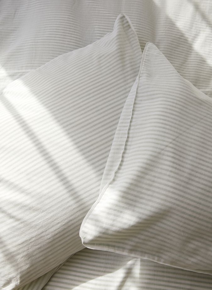 Unisex Sheet - Green Stripes - The Cotton Cashmere Collection  , made of soft cotton for 