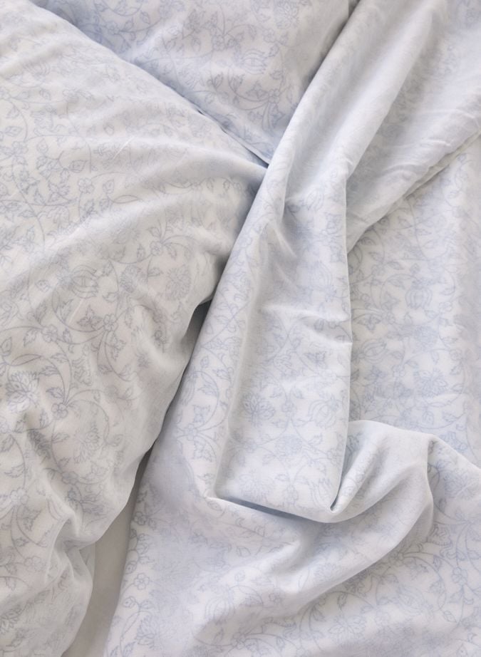 Unisex Laken - Lodhi Garden Blue - The Cotton Cashmere Collectie  , gemaakt van zacht katoen voor 