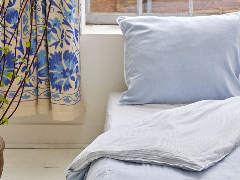 Unisex Bedding Set - Blue - The Cotton Cashmere Collection  , made of soft cotton for 