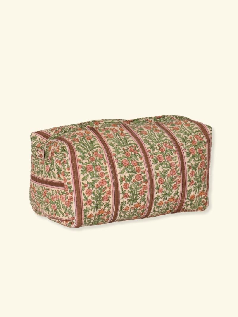 Unisex Kulturtasche - Blockdruck Kollektion  , aus weicher Baumwolle für 