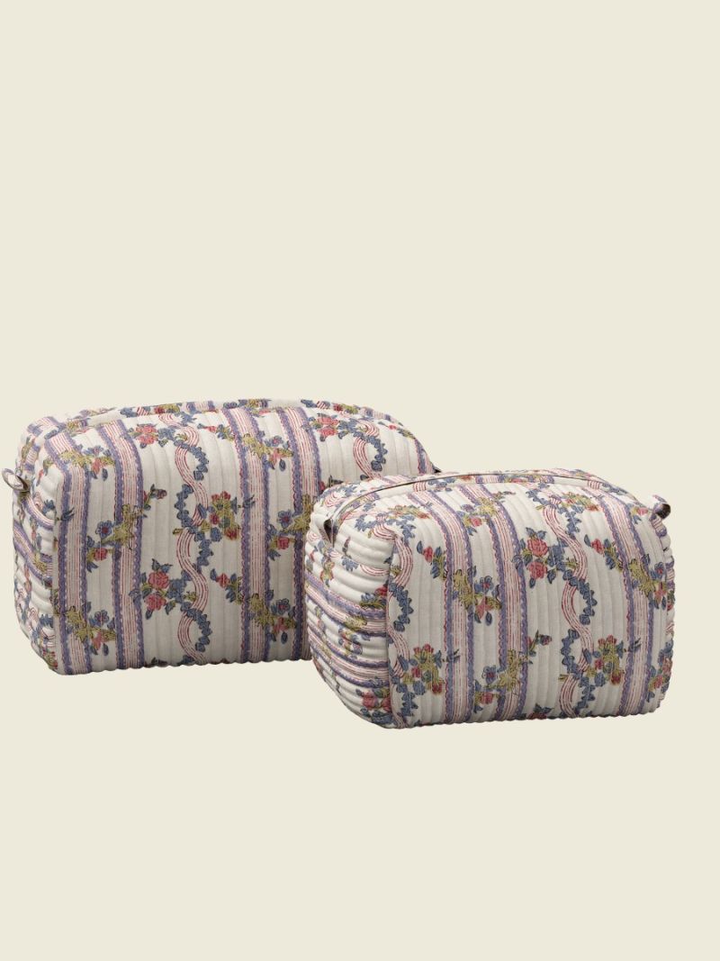 Unisex Toilettas - Blockprint Collectie  , gemaakt van zacht katoen voor 