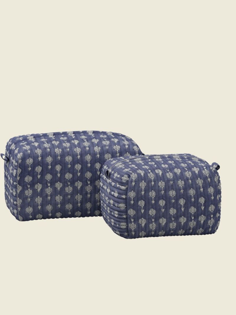 Unisex Toilet Bag - Block Print Collection  , made of soft cotton for 
