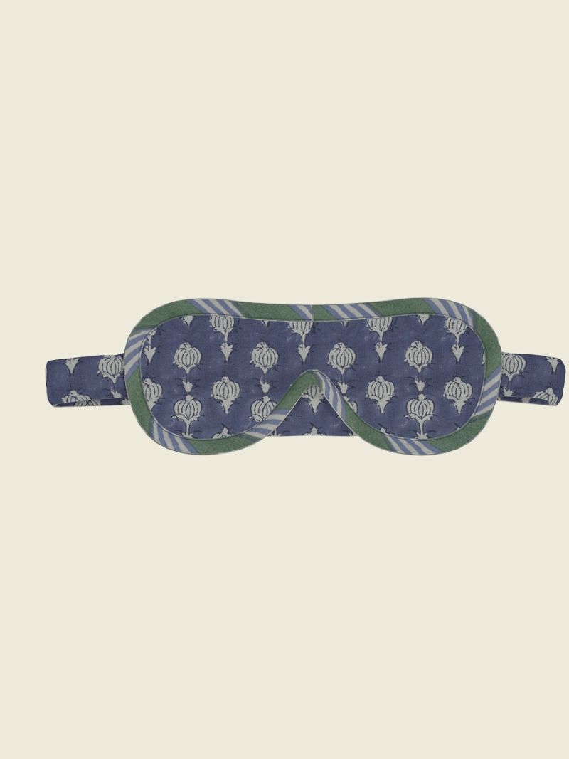 Unisex Schlafmaske - Blockdruck Kollektion  , aus weicher Baumwolle für 