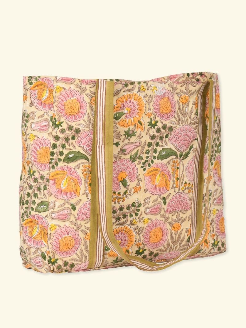 Unisex Tote bag - Blockdruck Kollektion  , aus weicher Baumwolle für 