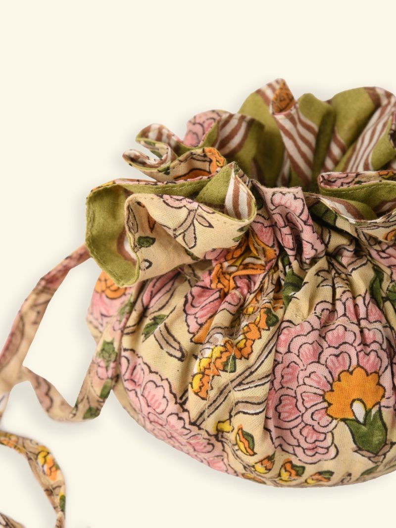 Unisex Pochette à bijoux - Collection d'Impression en Bloc  , en coton doux pour 