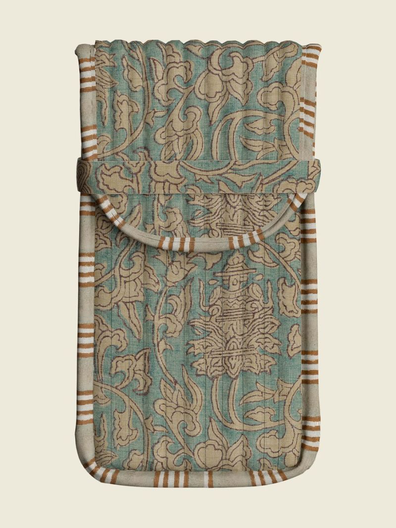 Unisex Brillenkoker - Blockprint Collectie  , gemaakt van zacht katoen voor 