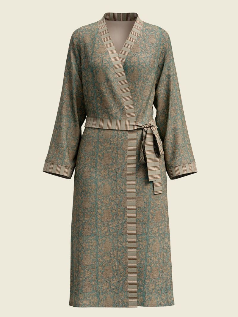 Female Robe de chambre - Collection d'Impression en Bloc  , en coton doux pour 
