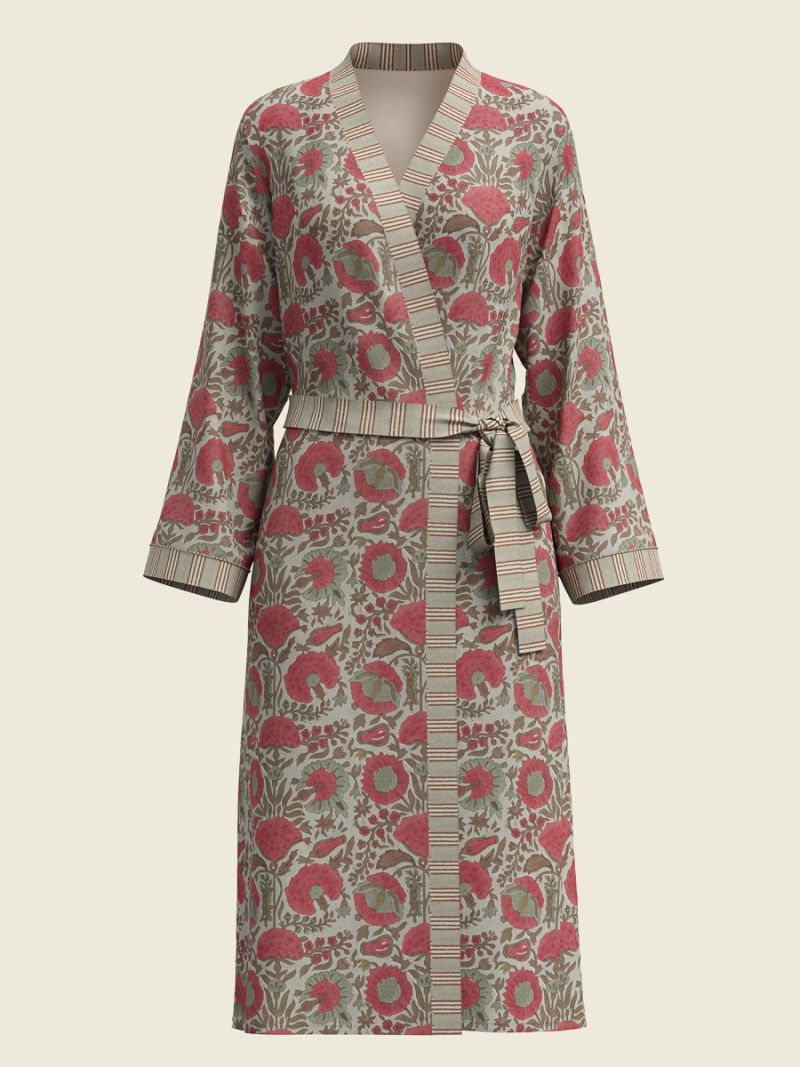 Female Robe de chambre - Collection d'Impression en Bloc  , en coton doux pour 