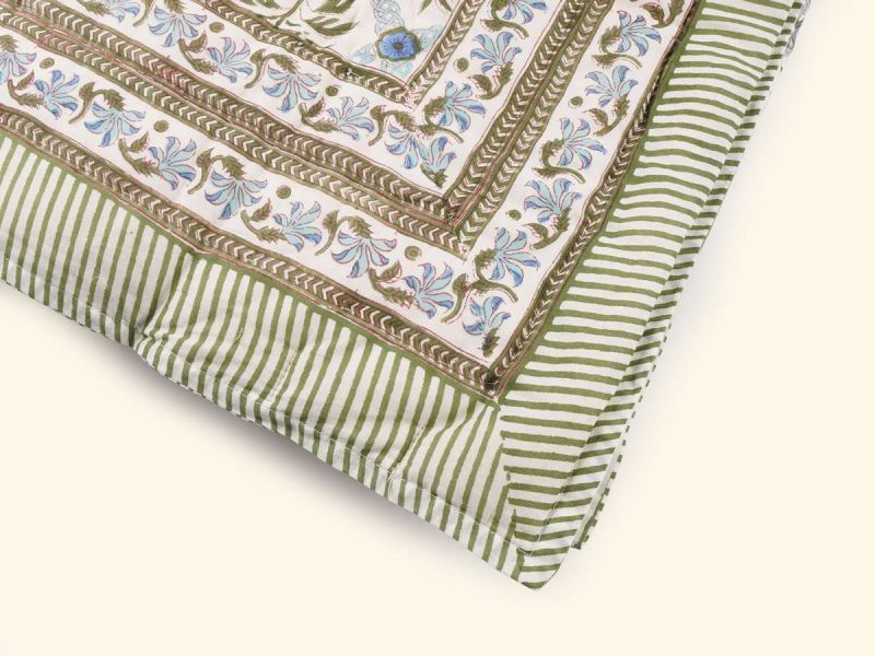 Unisex Quilt - Blue Palm  , made of soft cotton for 