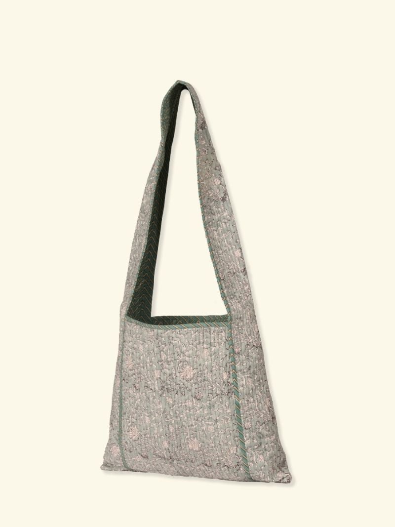 Unisex Sac à bandoulière matelassé - Collection d'Impression en Bloc  , en coton doux pour 