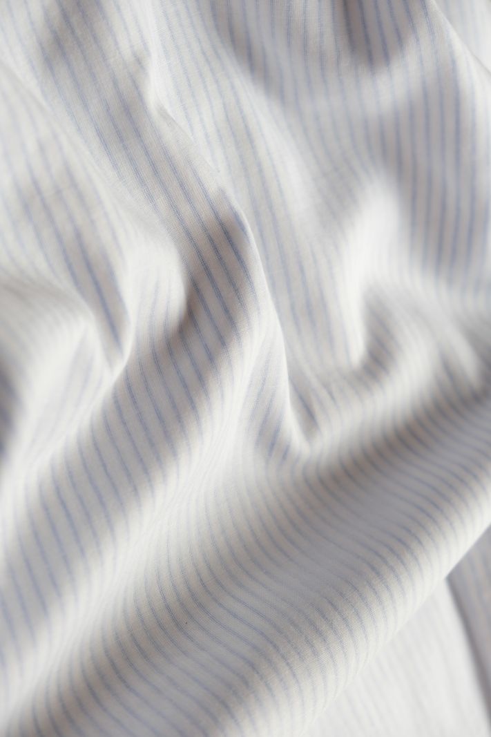 Female Pyjama V-neck - Blue Stripe - The Cotton Cashmere Collection  , made of soft cotton for 