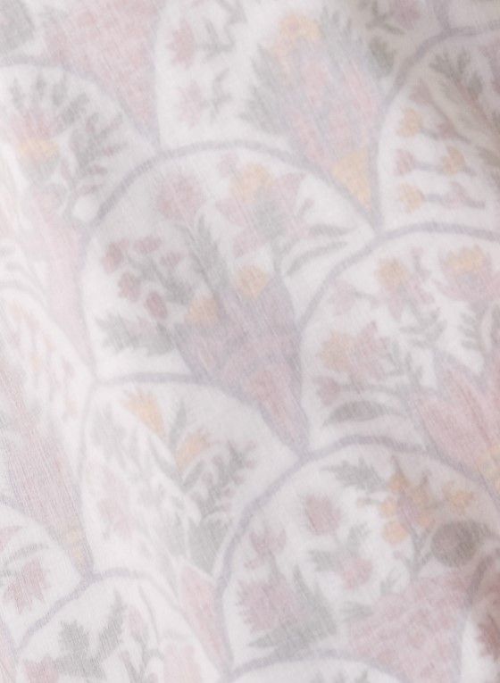 Female Pyjama V-neck - Floral - The Cotton Cashmere Collection  , aus weicher Baumwolle für 