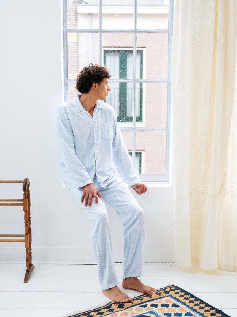 Pyjama - Blue Udaipur - The Cotton Cashmere Collectie