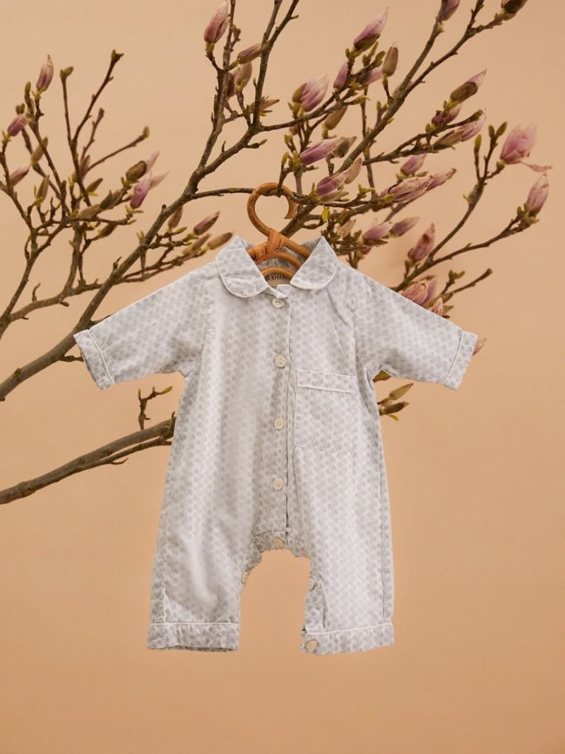 Baby Onesie - Blue Twig - The Cotton Cashmere Collection