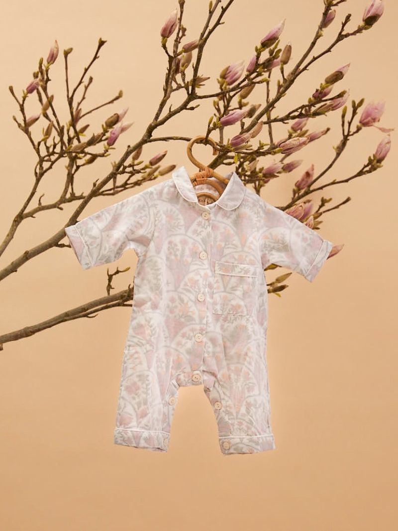 Baby Onesie - BFloral - The Cotton Cashmere Collection