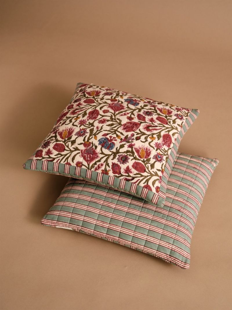 Kussensloop - Blockprint Collectie - Rijksmuseum Tulip Chintz