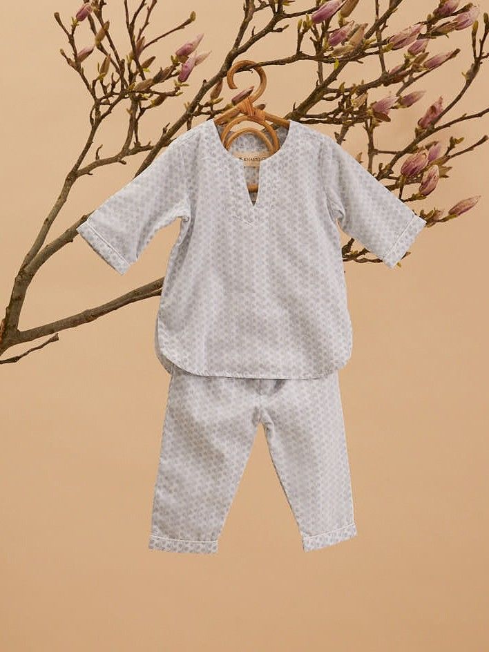 Kids Pyjama - Blue Twig - The Cotton Cashmere Collectie