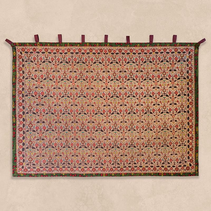 Flower pattern Wallhanging with Balotra border