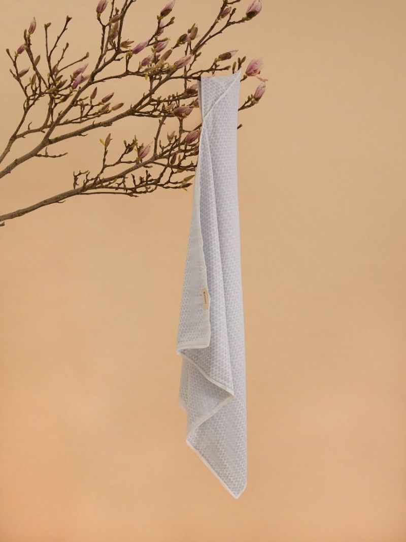 Baby Omslagdoek - Blue Twig - The Cotton Cashmere Collectie